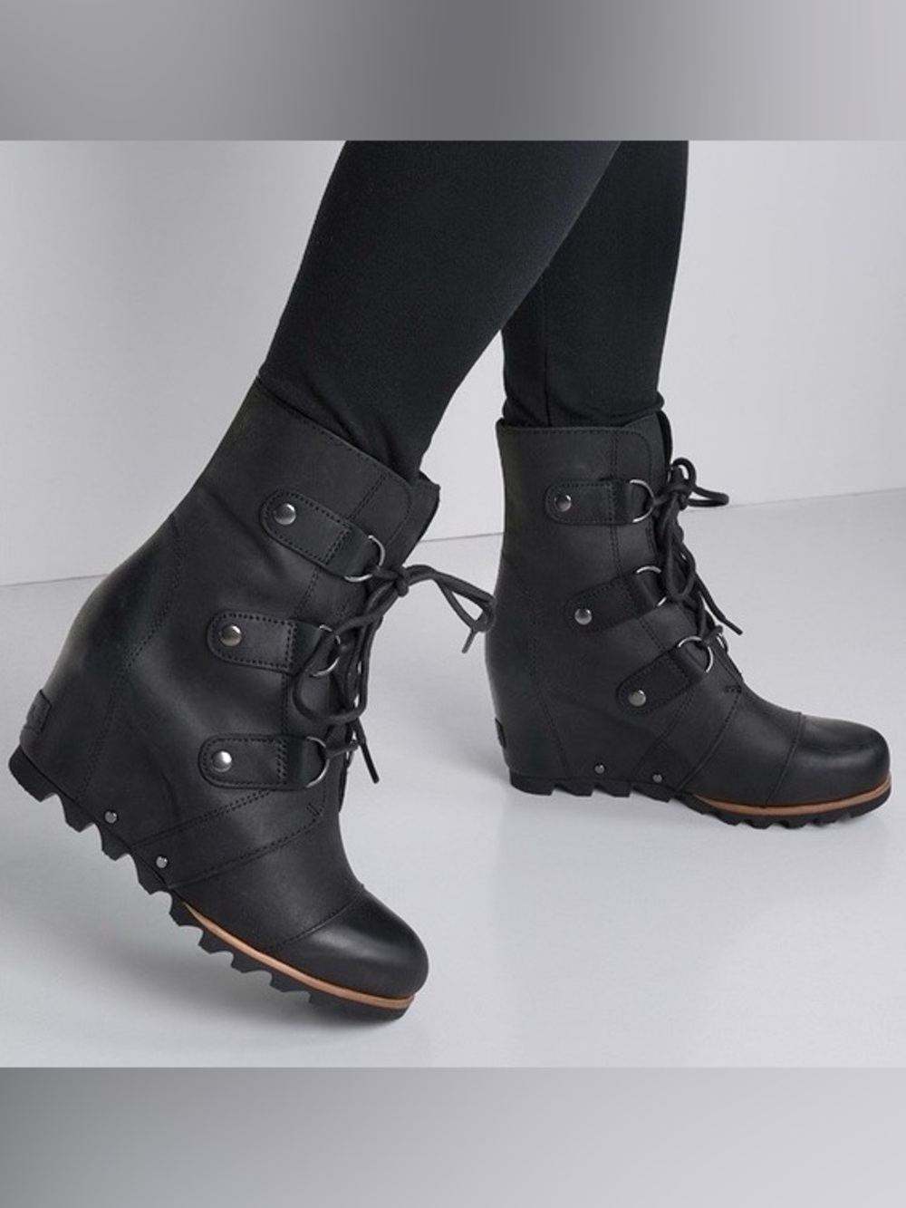 Black Sorel “Joan Of Arctic” Wedge Boots